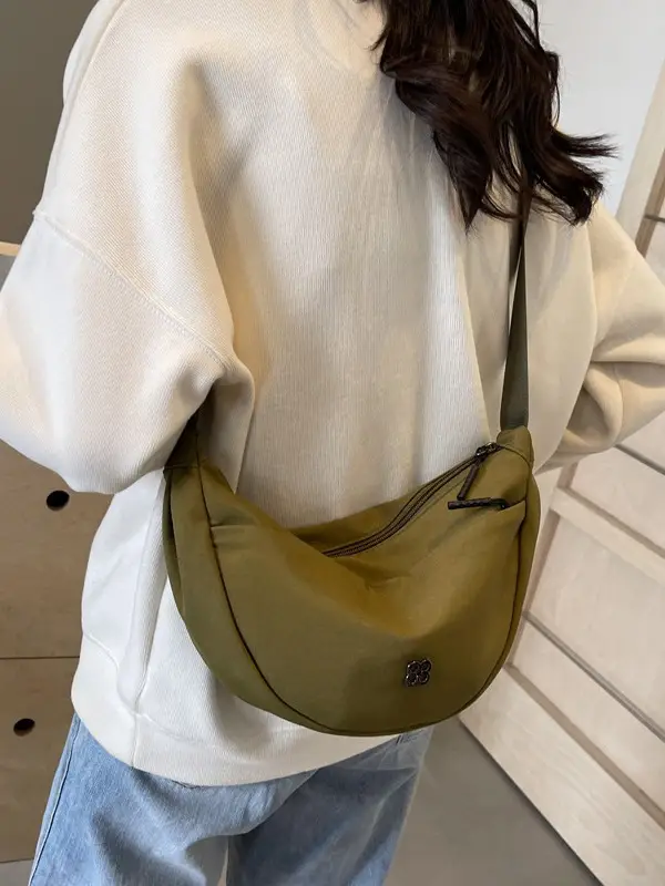 Orange Women's Shoulder Bag with Wide Strap 2024 New Arrival - Image 9