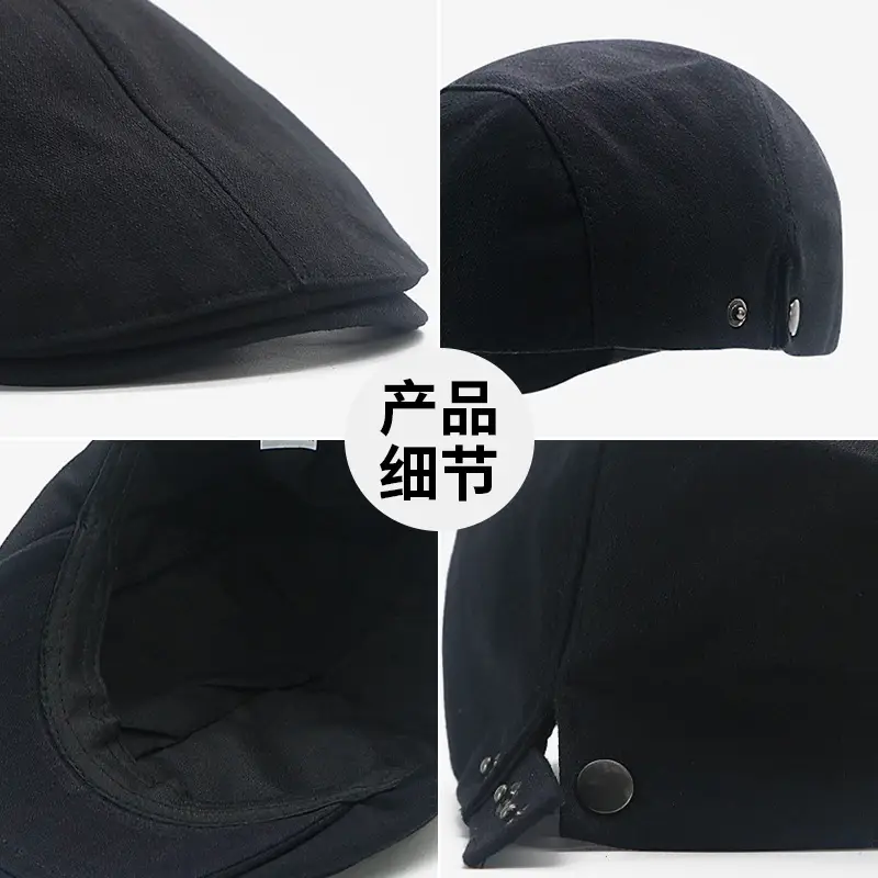 Women Japanese Retro Beret Hat White - Image 56