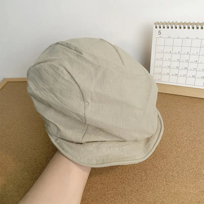 Women Japanese Retro Beret Hat White - Image 16