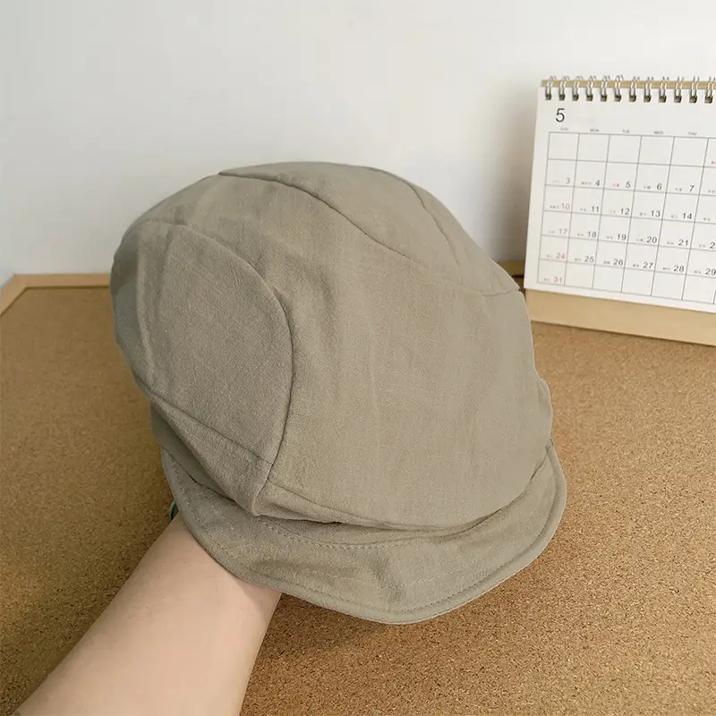 Women Japanese Retro Beret Hat White - Image 17