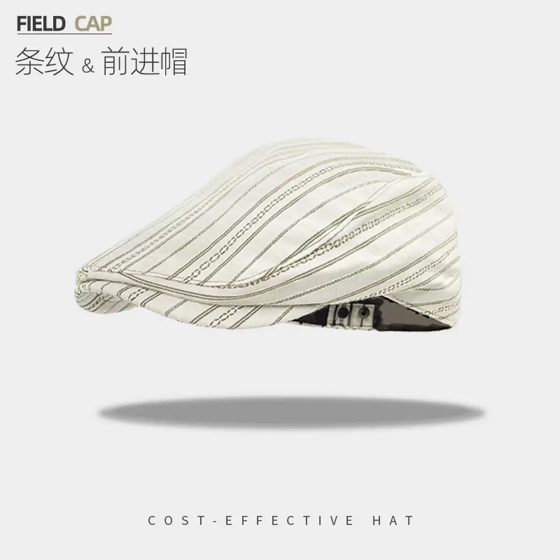 Women Japanese Retro Beret Hat White - Image 22