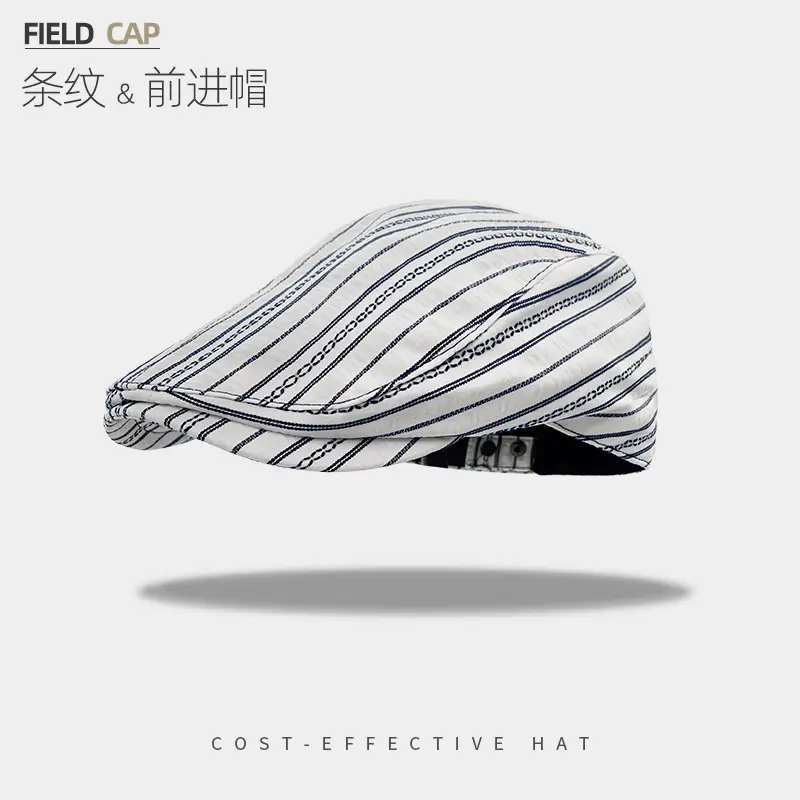 Women Japanese Retro Beret Hat White - Image 23