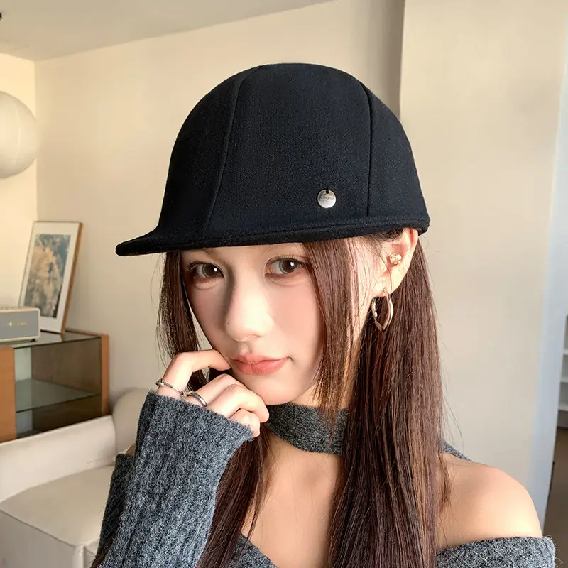 Women Japanese Retro Beret Hat White - Image 49
