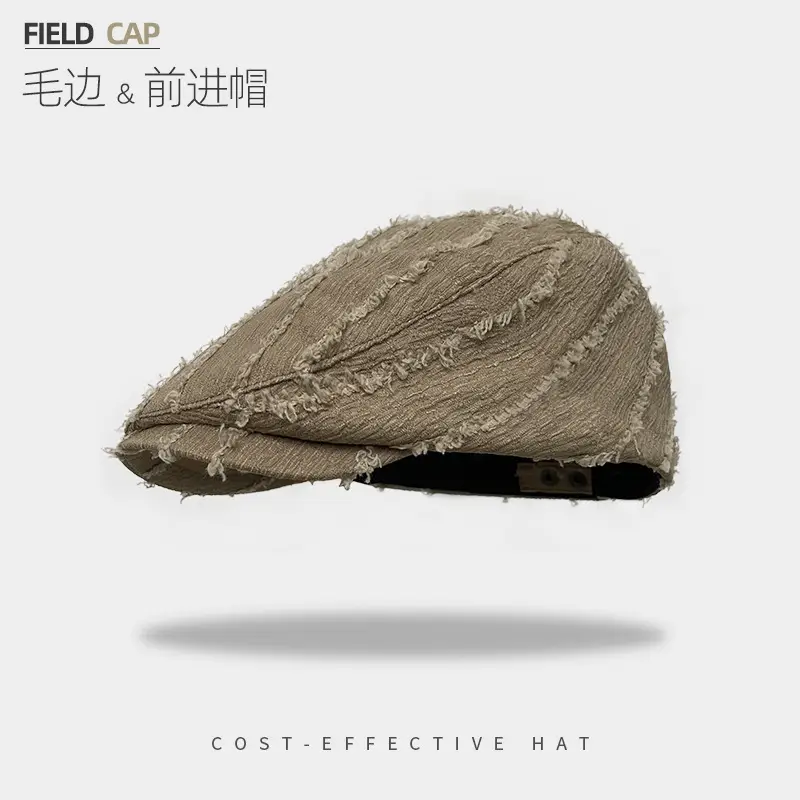 Women Japanese Retro Beret Hat White - Image 5