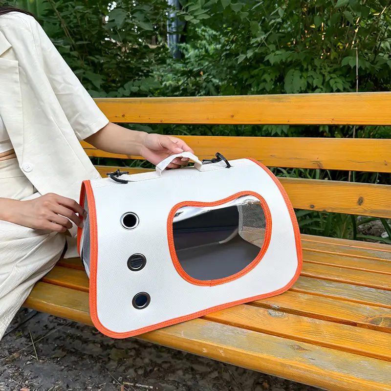 Portable Pet Bag Purple Foldable Shoulder Bag Four Seasons - Image 11