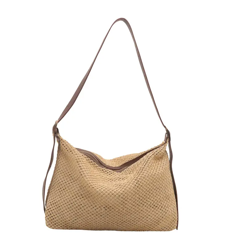 Women Straw Handbag Vintage Woven All Match Large Capacity - Image 9