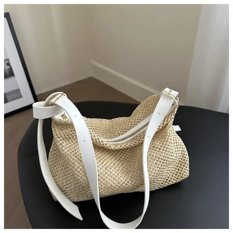 Women Straw Handbag Vintage Woven All Match Large Capacity — feature 12