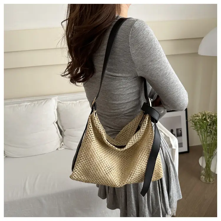 Women Straw Handbag Vintage Woven All Match Large Capacity — feature 14