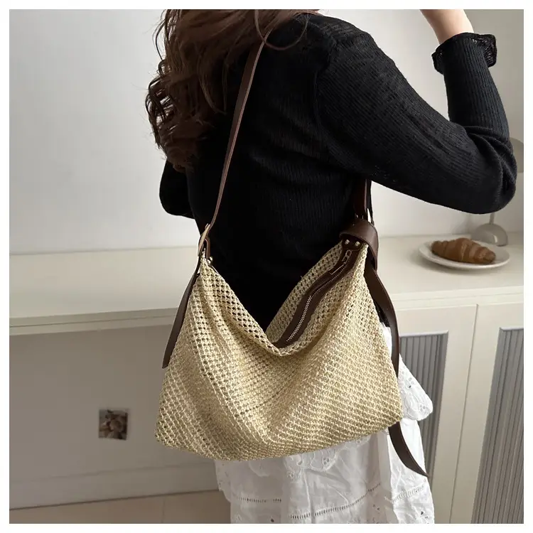 Women Straw Handbag Vintage Woven All Match Large Capacity — feature 22