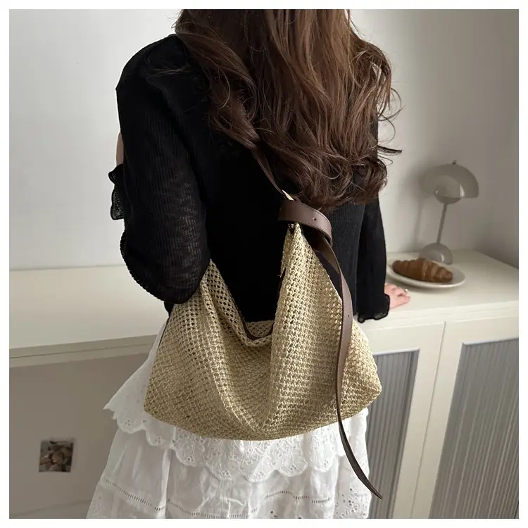 Women Straw Handbag Vintage Woven All Match Large Capacity — feature 24