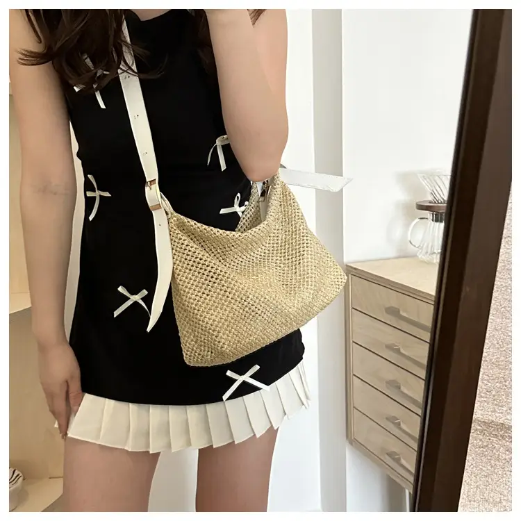 Women Straw Handbag Vintage Woven All Match Large Capacity — feature 27
