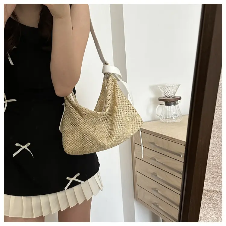 Women Straw Handbag Vintage Woven All Match Large Capacity — feature 29