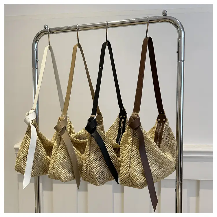 Women Straw Handbag Vintage Woven All Match Large Capacity — feature 8