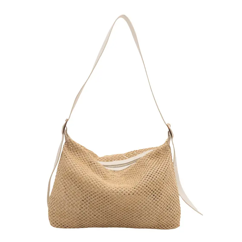 Women Straw Handbag Vintage Woven All Match Large Capacity - Image 2