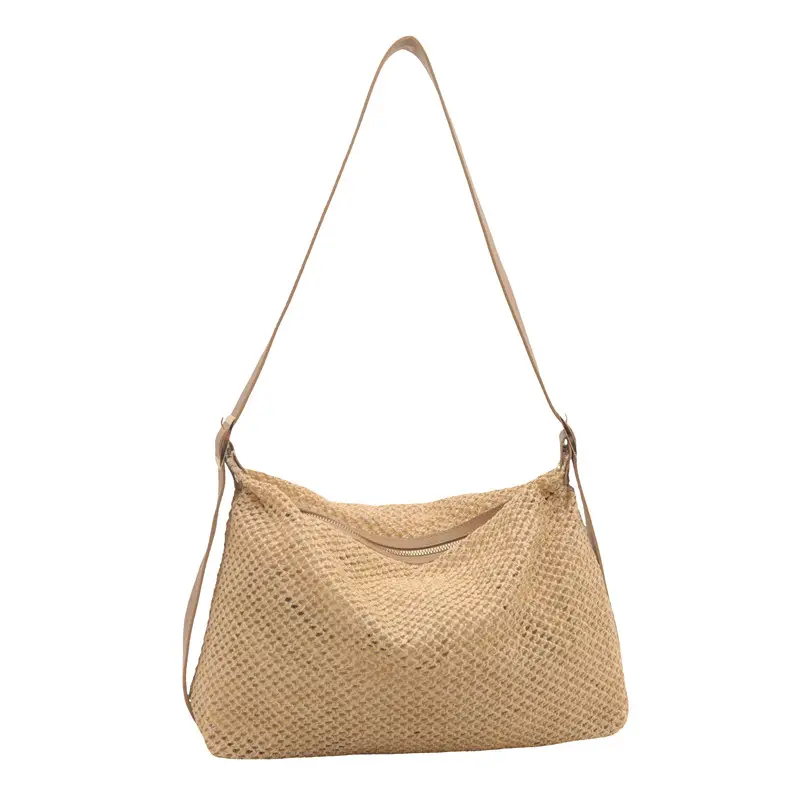 Women Straw Handbag Vintage Woven All Match Large Capacity - Image 3