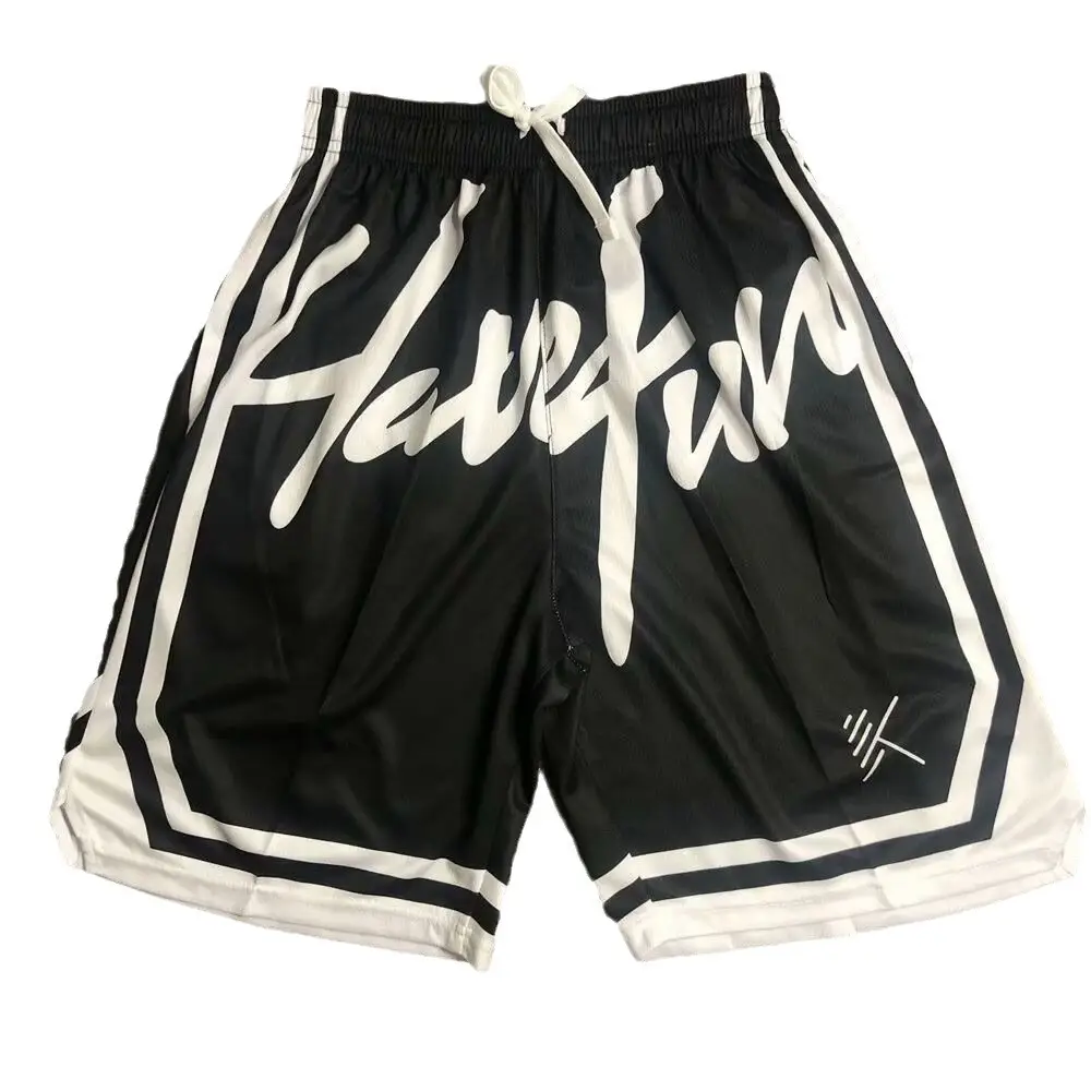 Men Green White Striped Basketball Shorts Plus Size - Image 8