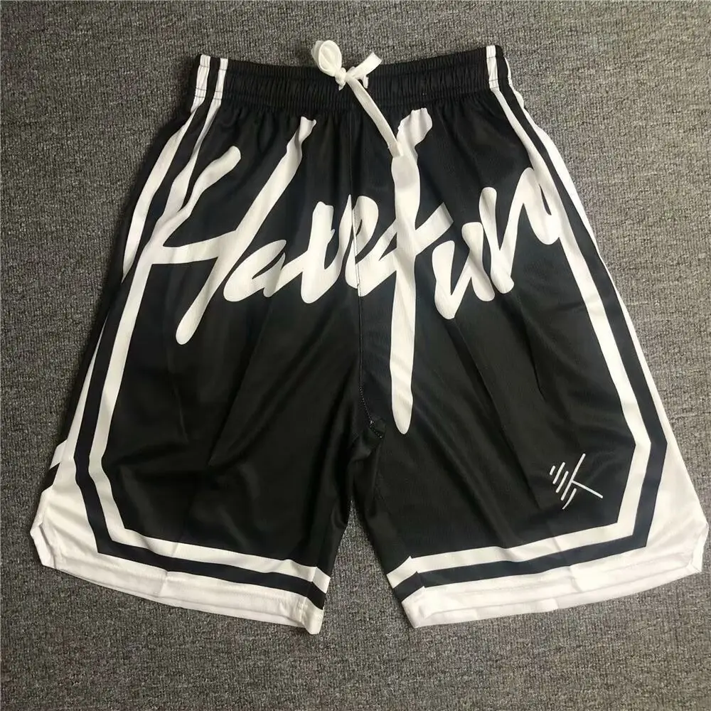 Men Green White Striped Basketball Shorts Plus Size — feature 7