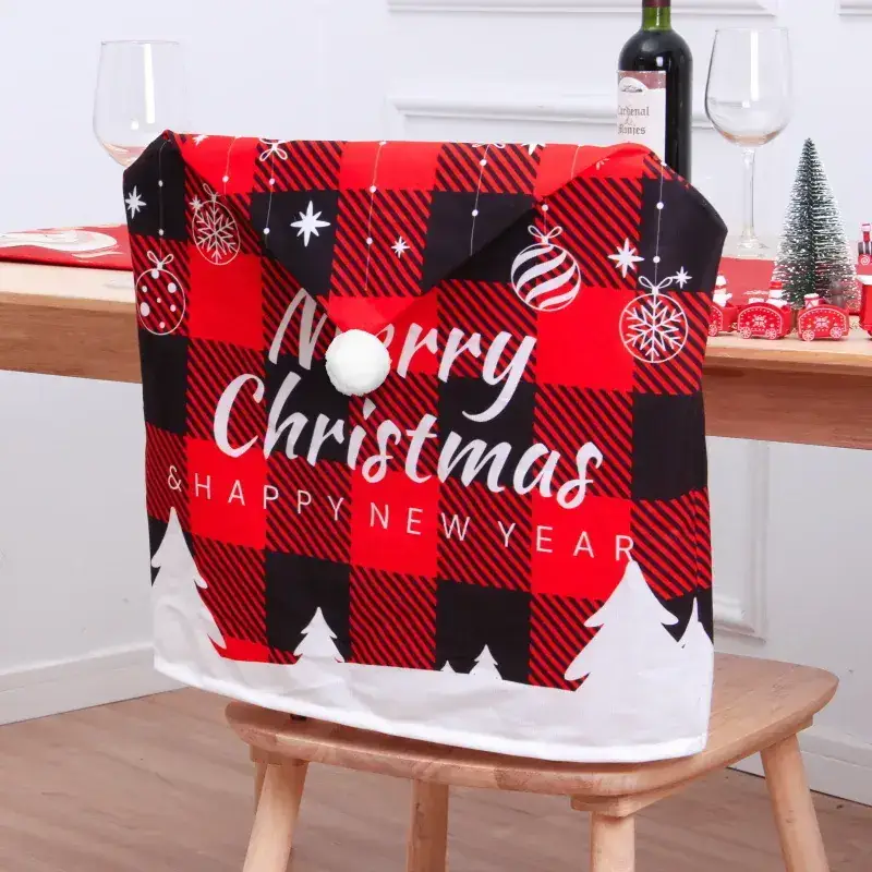 New Cross-Border Christmas Snowman Chair Cover Double-Sided Print - Image 3
