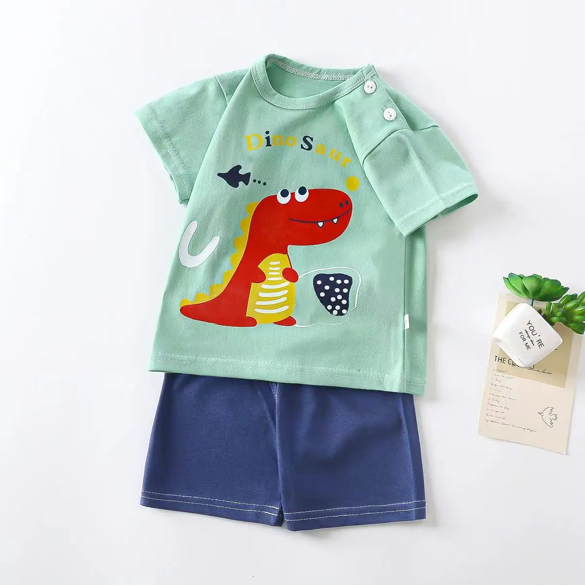 Girls Tiger Print Cotton Shorts Set Summer 2024 — feature 12