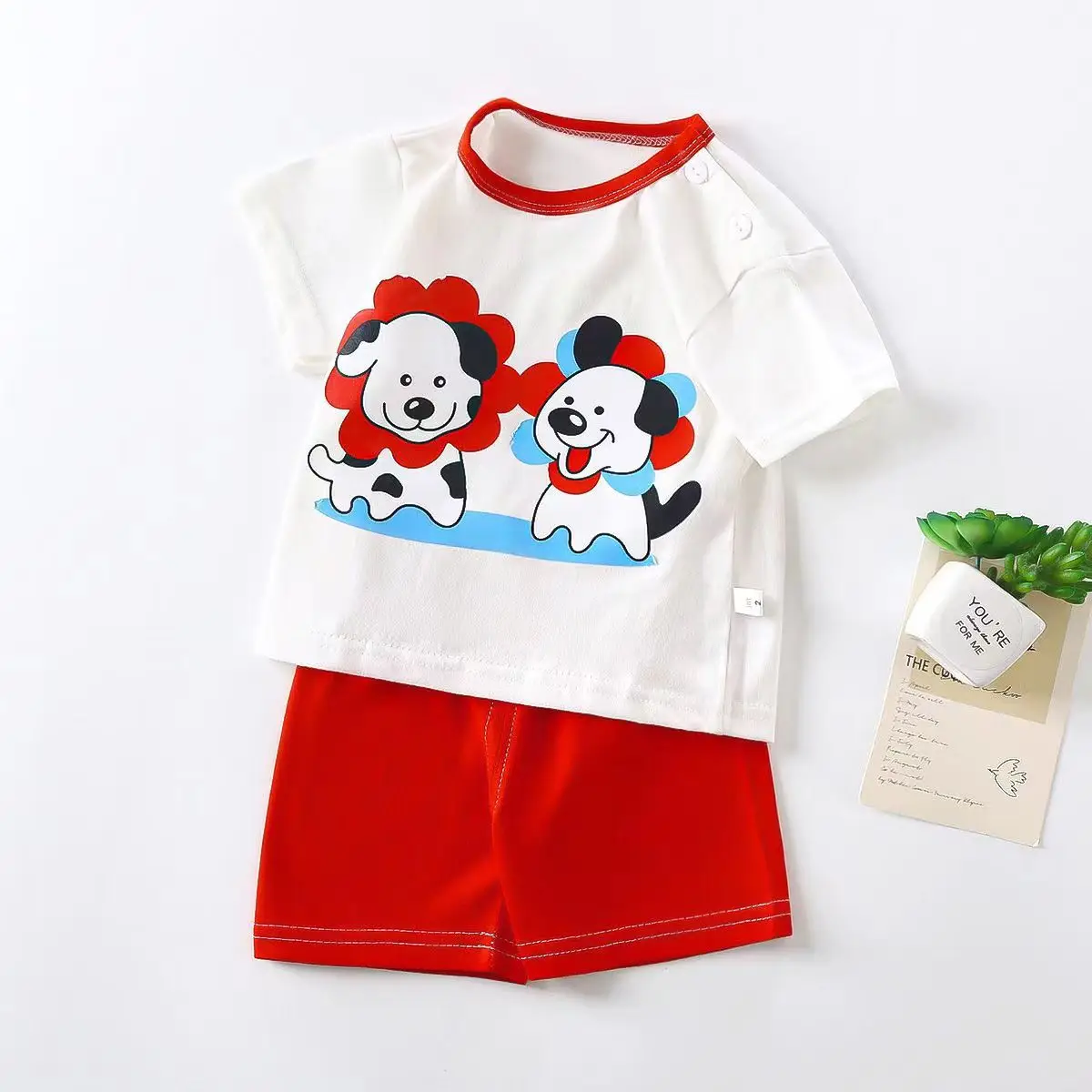 Girls Tiger Print Cotton Shorts Set Summer 2024 — feature 15