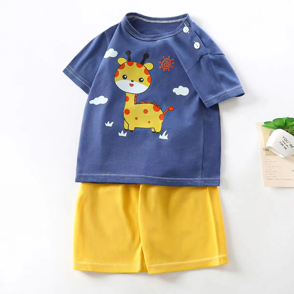 Girls Tiger Print Cotton Shorts Set Summer 2024 — feature 4