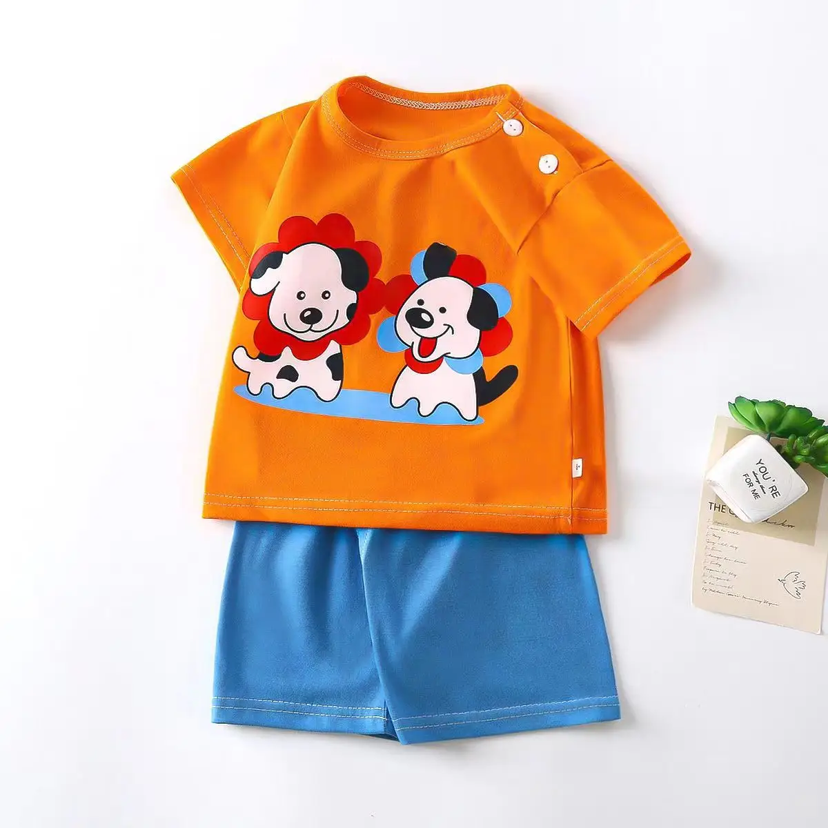 Girls Tiger Print Cotton Shorts Set Summer 2024 — feature 6