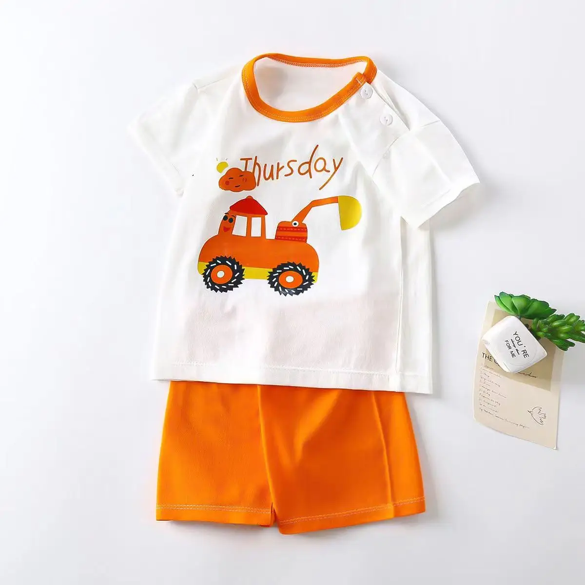 Girls Tiger Print Cotton Shorts Set Summer 2024 — feature 9