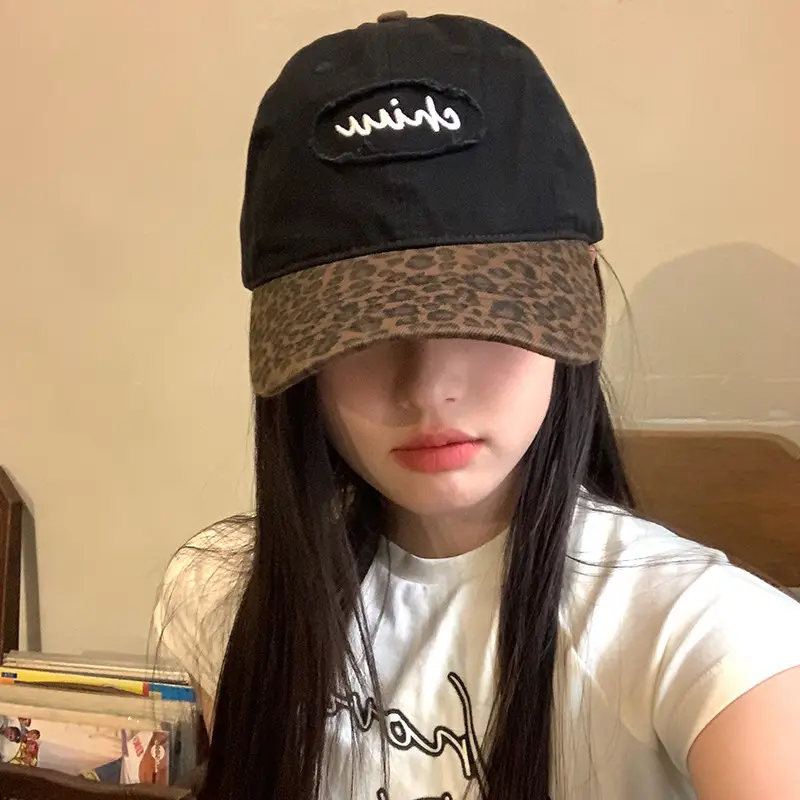 Korean Style Leopard Print Baseball Cap Women - Image 6