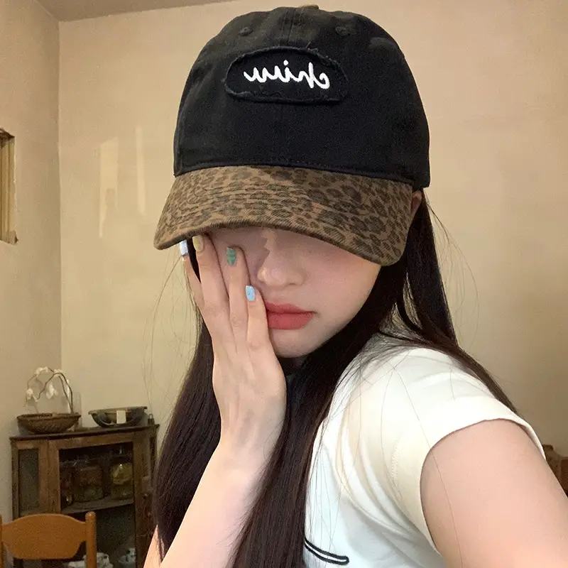 Korean Style Leopard Print Baseball Cap Women - Image 7