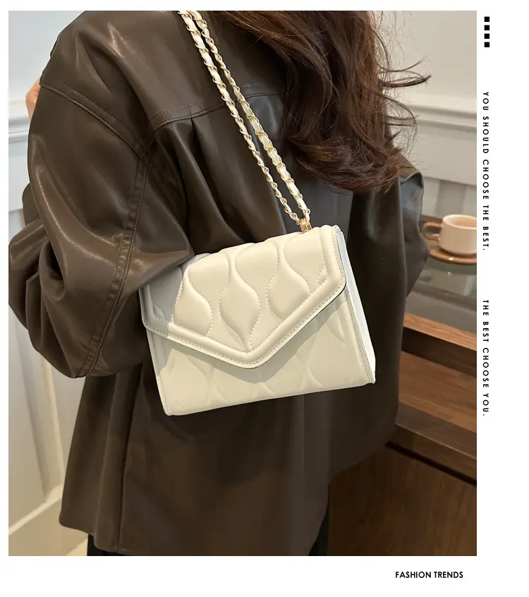 Women's Pink Quilted Chain Shoulder Bag 2024 — feature 2