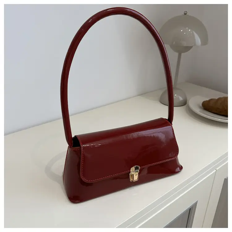 Women's Beige Shoulder Bag with Gold Clasp — feature 26