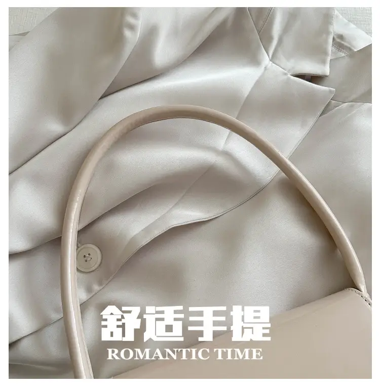 Women's Beige Shoulder Bag with Gold Clasp — feature 5