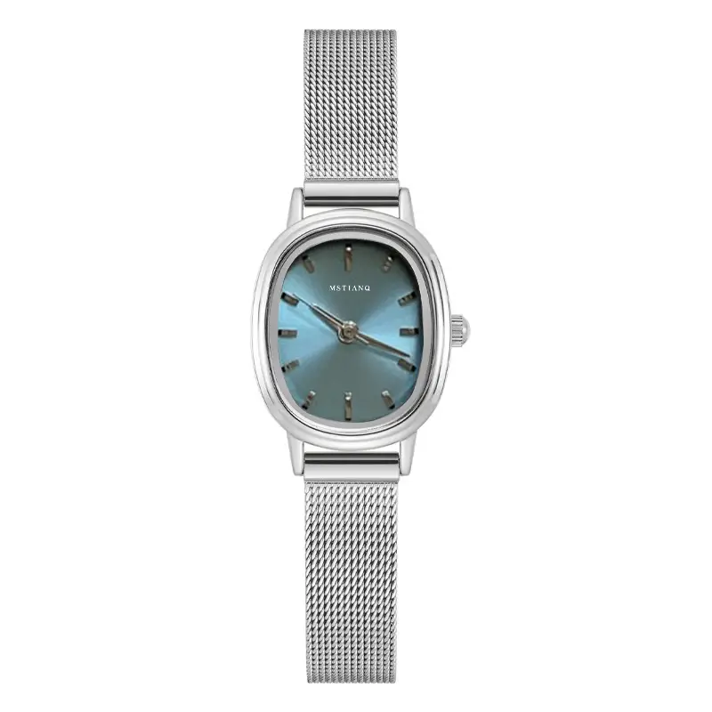 Retro Exquisite Watch for Female Students, Compact, Simple, Accessible Luxury Ins Niche Pointer Type Oval Women's Watch