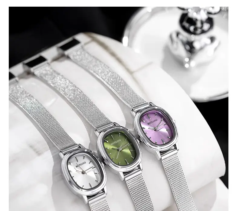 Retro Exquisite Watch for Female Students, Compact, Simple, Accessible Luxury Ins Niche Pointer Type Oval Women's Watch — feature 11
