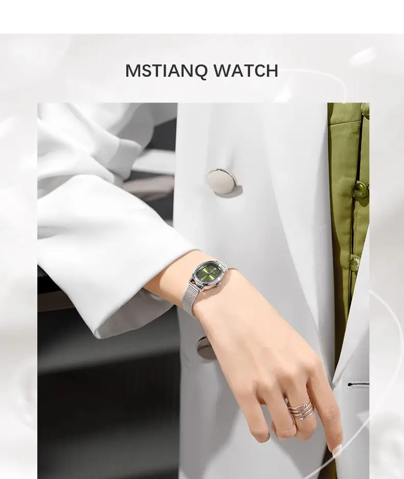Retro Exquisite Watch for Female Students, Compact, Simple, Accessible Luxury Ins Niche Pointer Type Oval Women's Watch — feature 5
