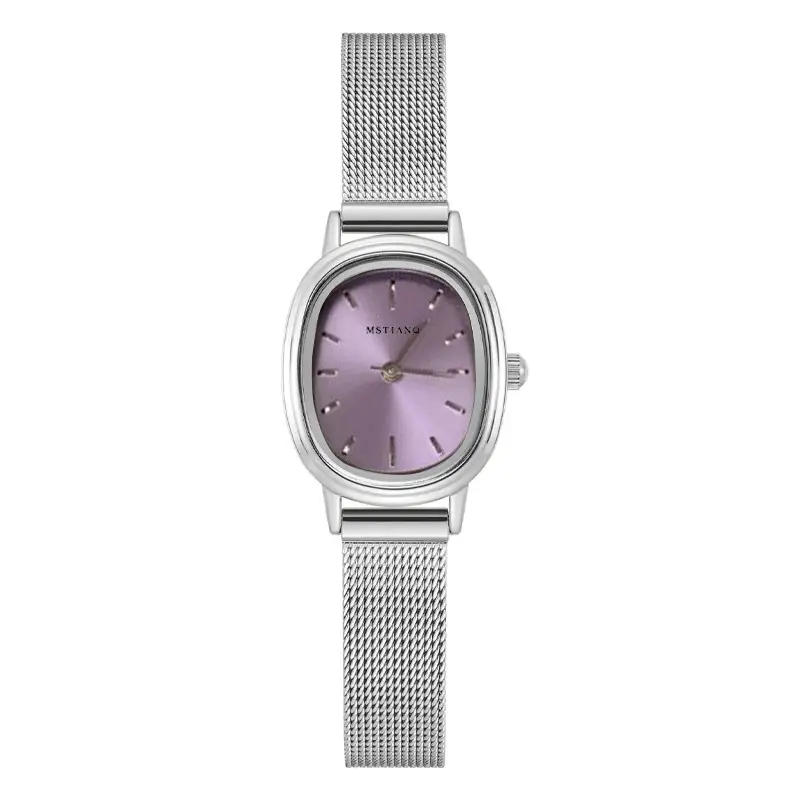 Retro Exquisite Watch for Female Students, Compact, Simple, Accessible Luxury Ins Niche Pointer Type Oval Women's Watch