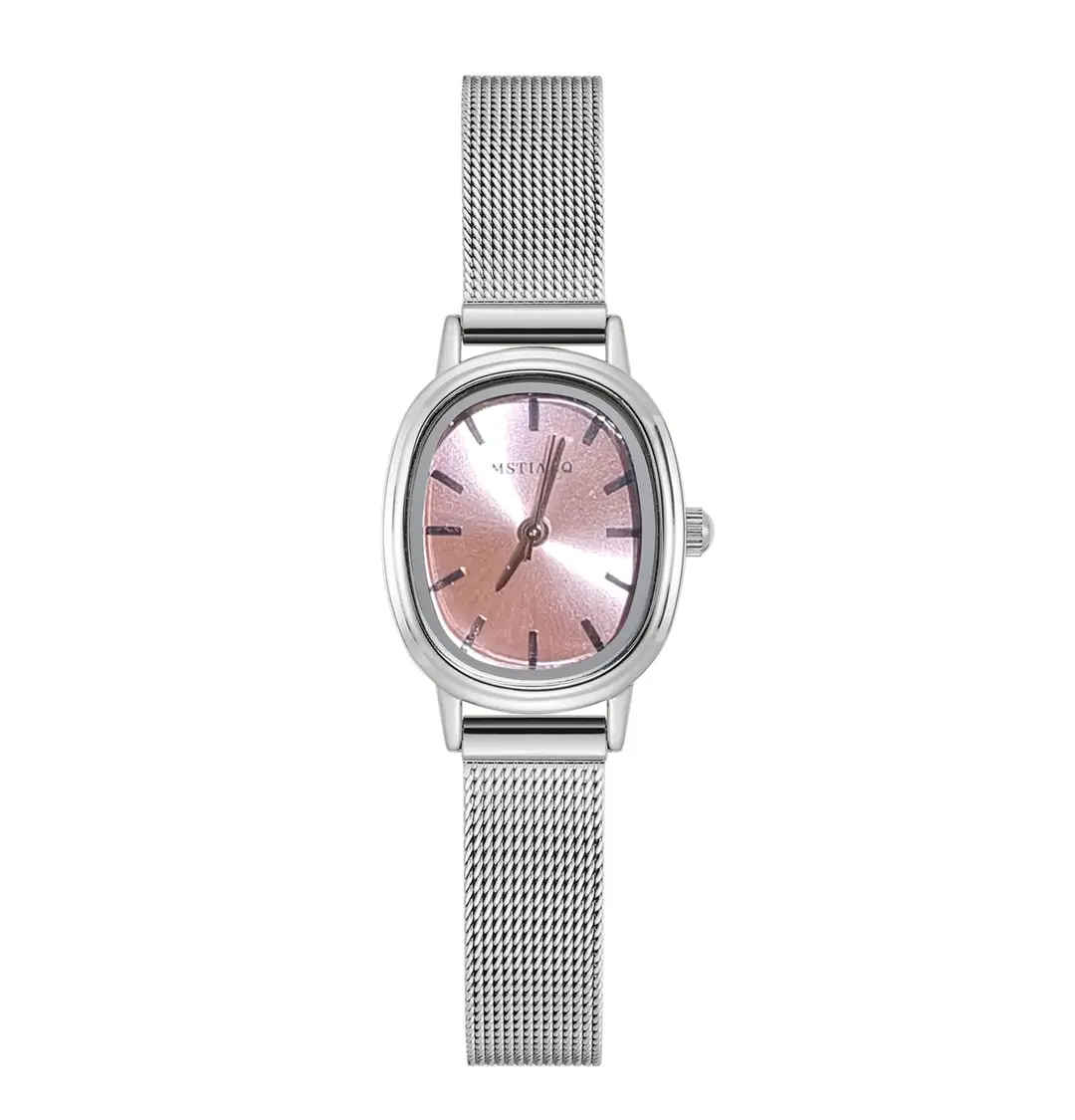 Retro Exquisite Watch for Female Students, Compact, Simple, Accessible Luxury Ins Niche Pointer Type Oval Women's Watch