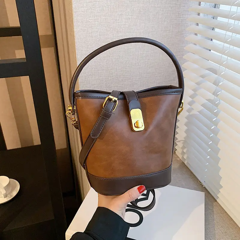 Korean Style Crossbody Bag Brown Leather 2024 - Image 5