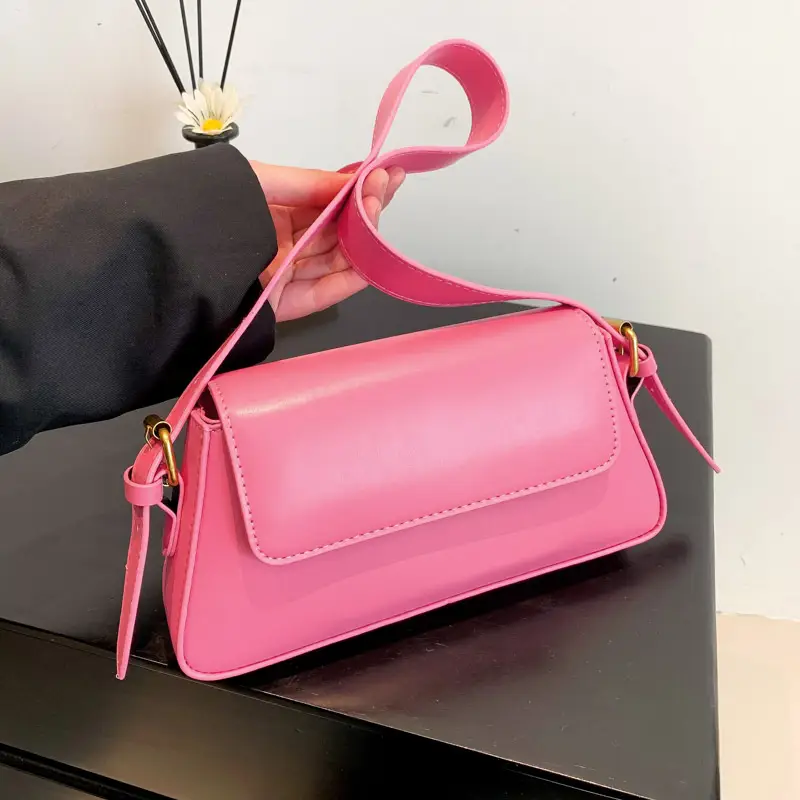 Pink Square Shoulder Bag for Women - Image 5