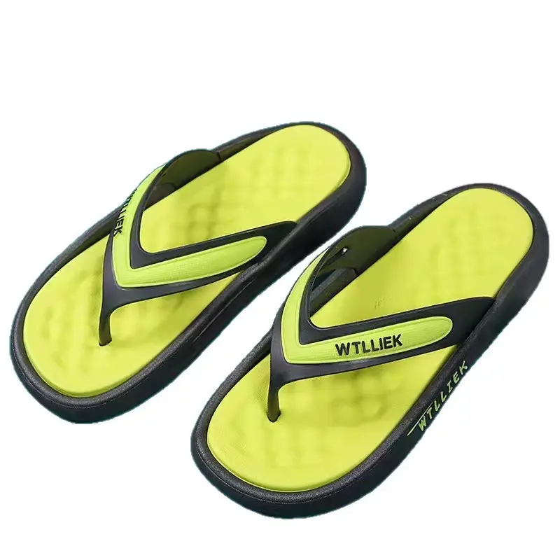 Men's Black White WWLIER Flip Flops Summer - Image 8