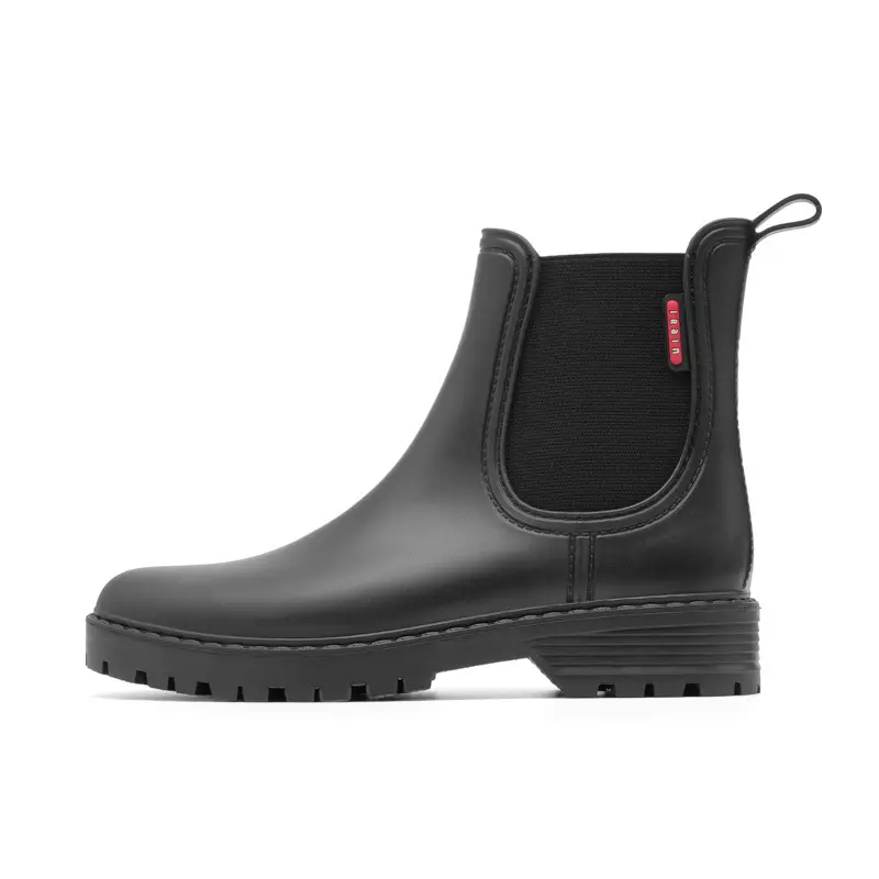 Women's Short Rain Boots 2024 New Chelsea Non-Slip Rain Boots Fashionable Low-Top Waterproof Boots Wear-Resistant Outdoor Water Shoes - Image 6