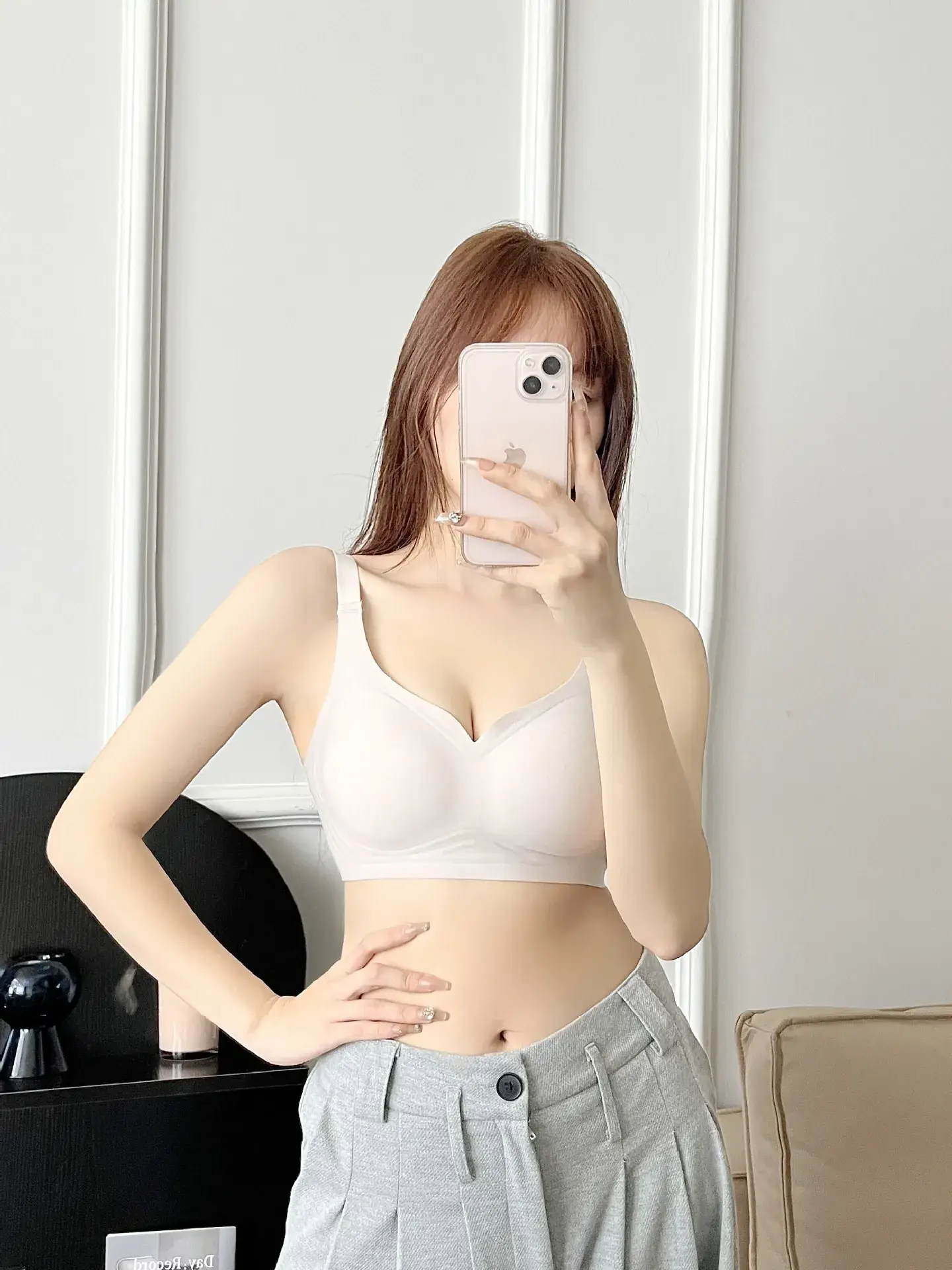 Red Back Sports Bra Small Chest Push-Up Fixed Cup Underwear — feature 23