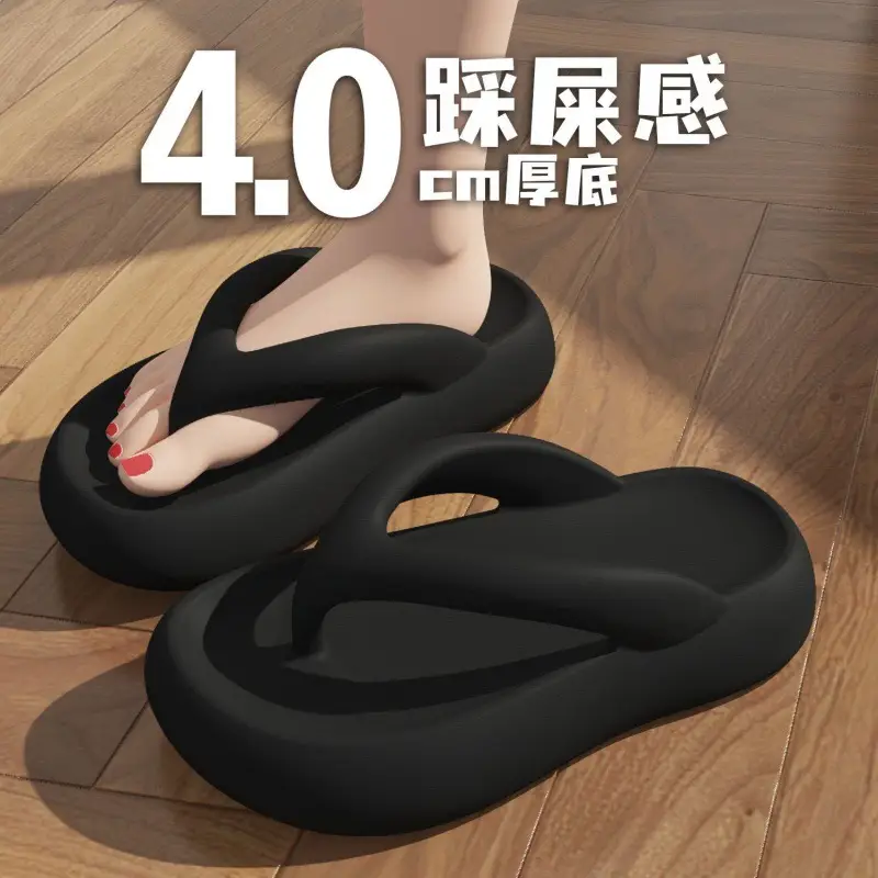 Seaside Beach Sandals for Women Summer Outer Wear Non-slip 2024 New Sanya Travel Thick-soled Flip-flops for Women - Image 10