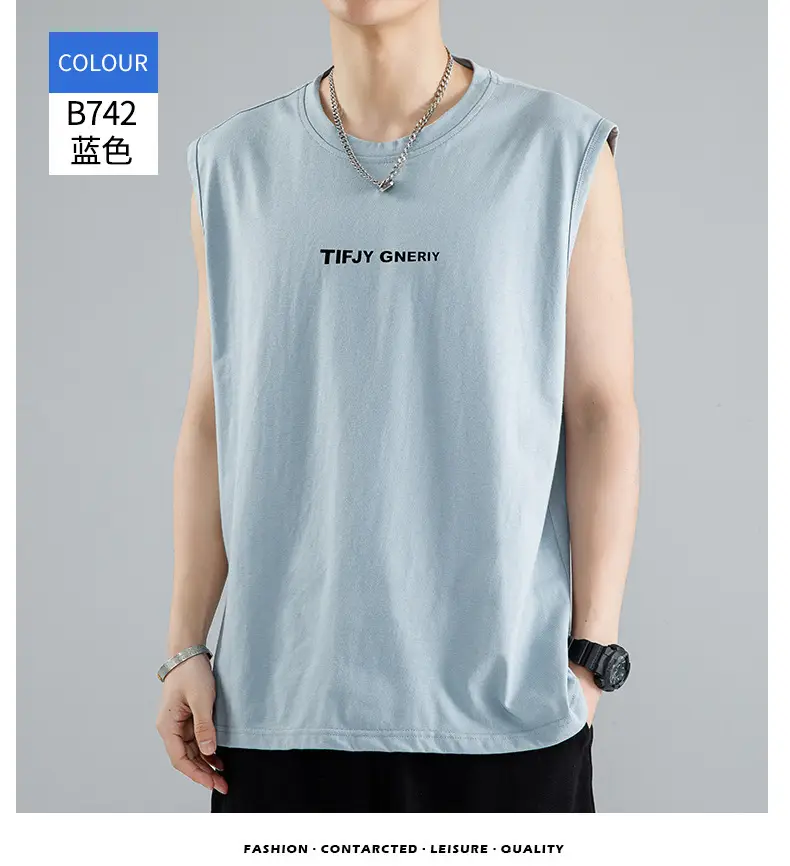 Men's Ice Silk Sleeveless T-Shirt Black Grey Pack — feature 16