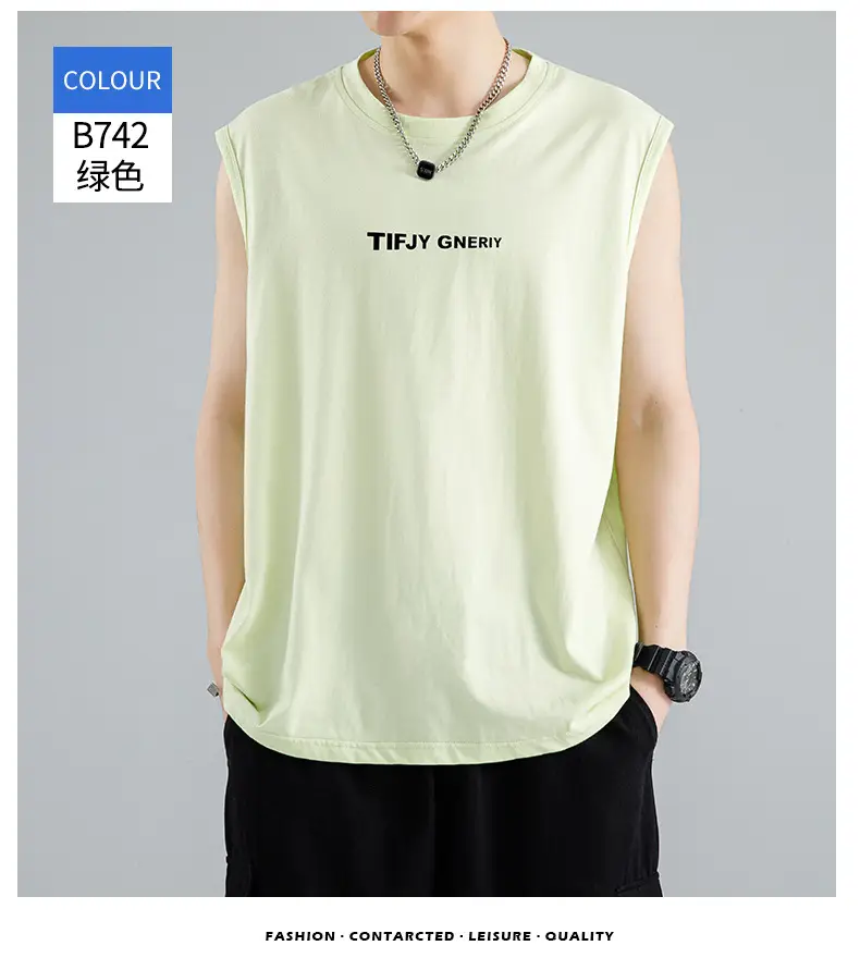 Men's Ice Silk Sleeveless T-Shirt Black Grey Pack — feature 17