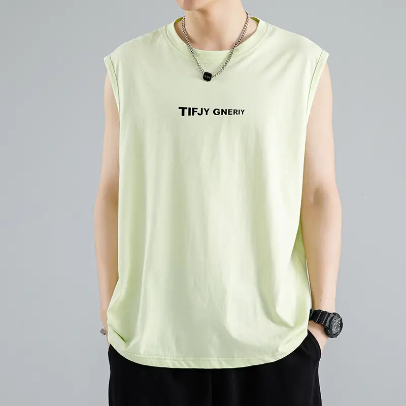Men's Ice Silk Sleeveless T-Shirt Black Grey Pack