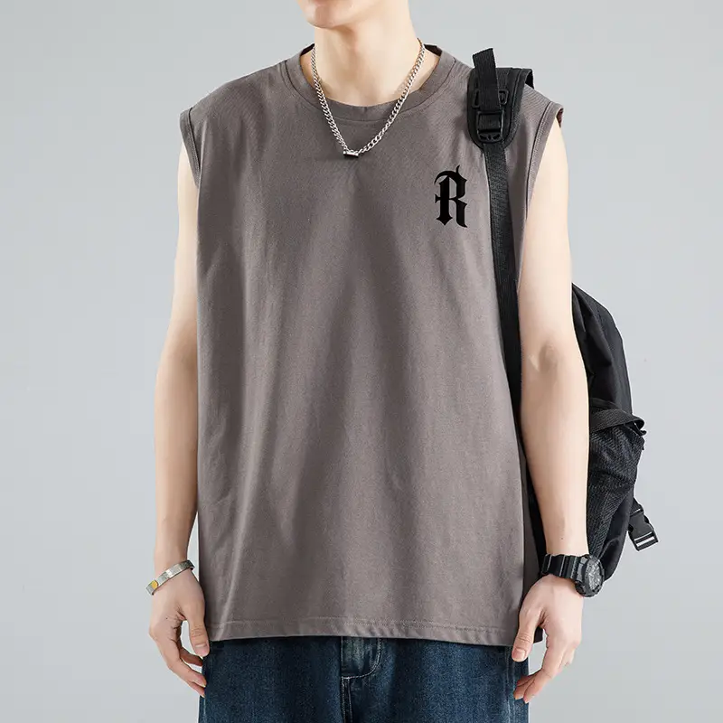 Men's Ice Silk Sleeveless T-Shirt Black Grey Pack