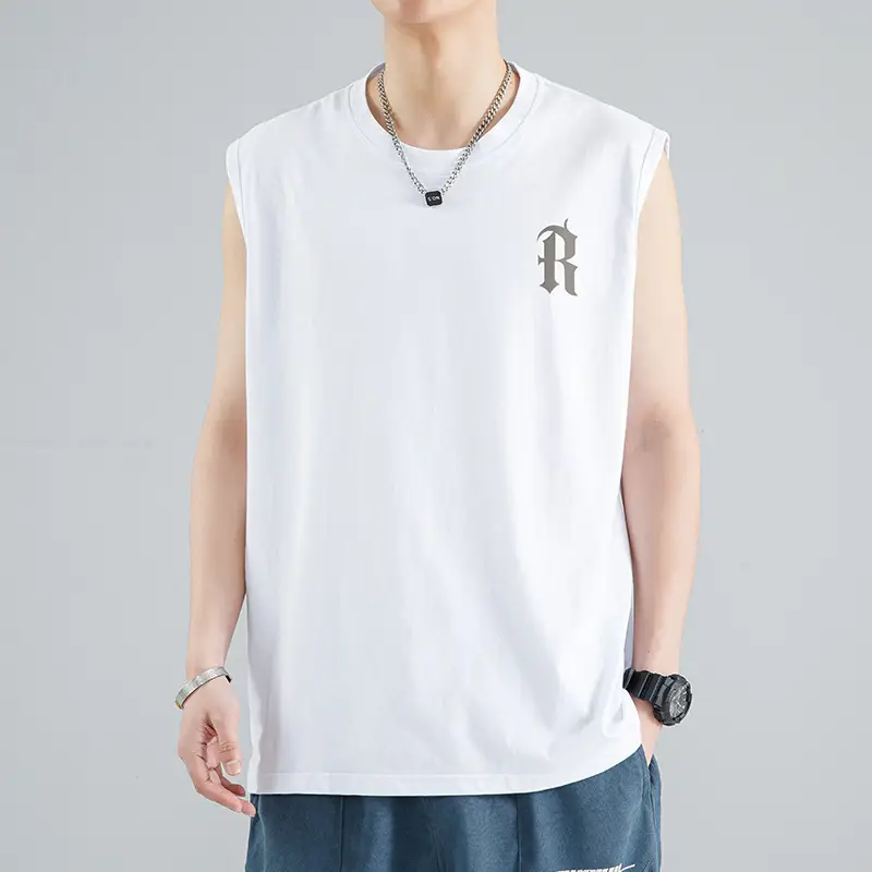 Men's Ice Silk Sleeveless T-Shirt Black Grey Pack