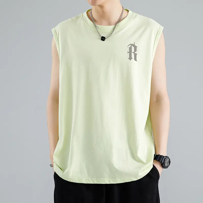 Men's Ice Silk Sleeveless T-Shirt Black Grey Pack