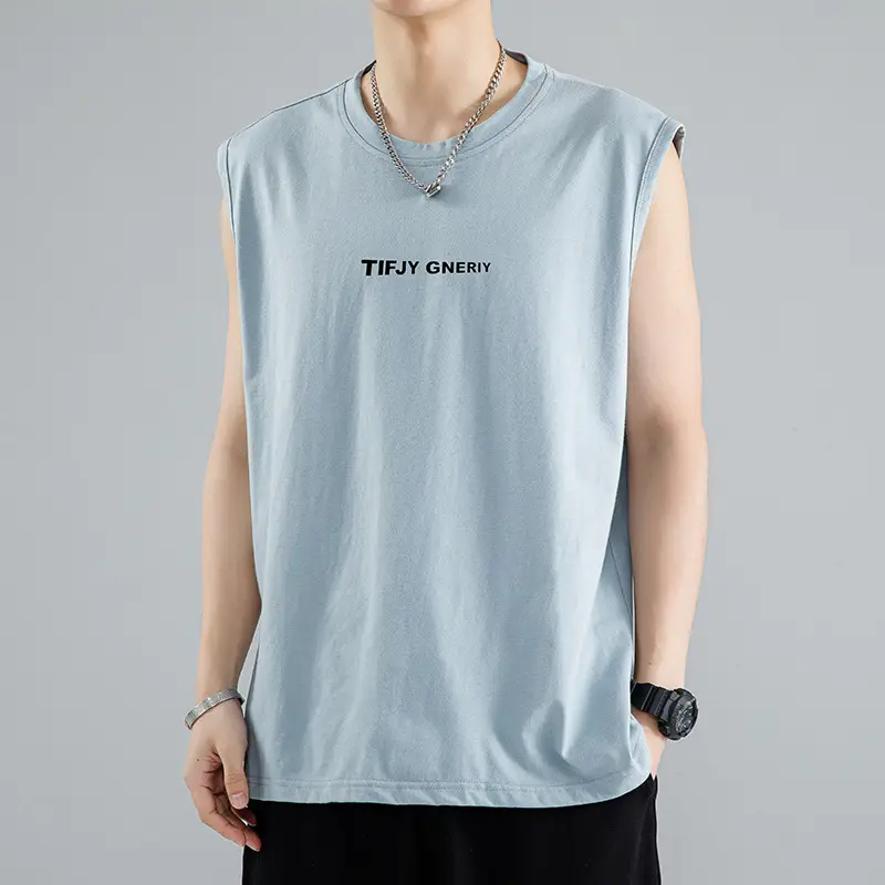 Men's Ice Silk Sleeveless T-Shirt Black Grey Pack
